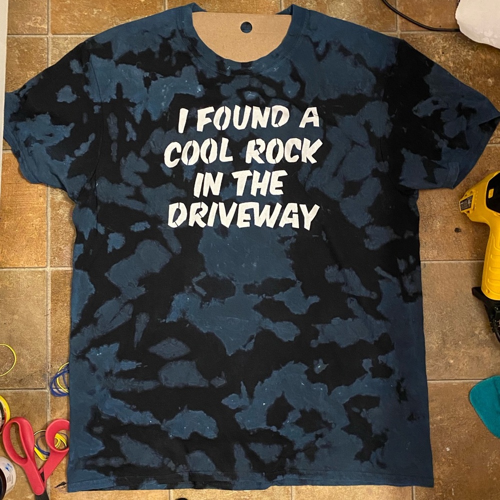 “I found a cool rock in the driveway” screen print
